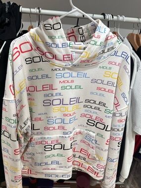 Soleil White All Over Print Hoodie